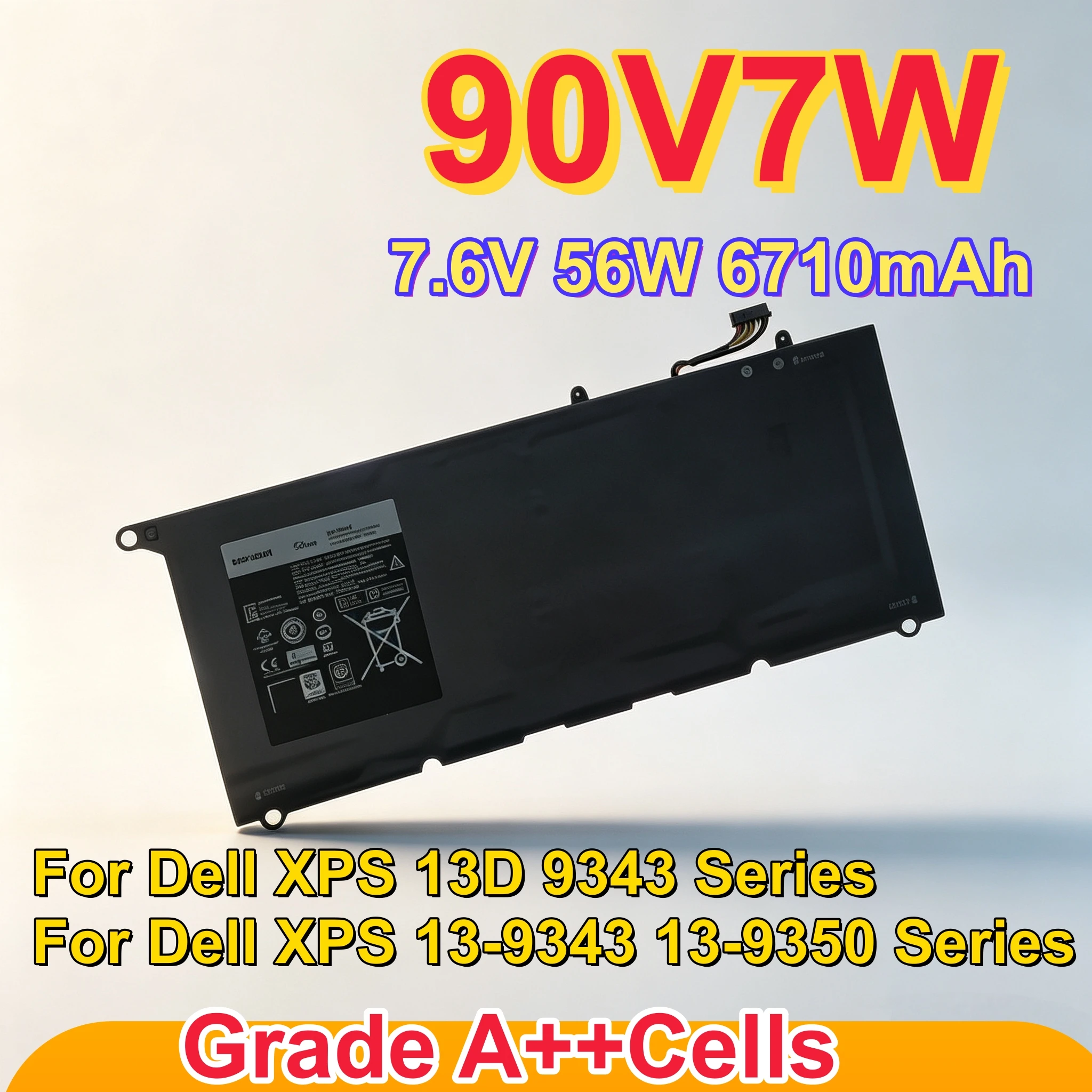 New JD25G 90V7W Laptop Battery For Dell XPS 13 9343 9350 P54G P54G001 P54G002 Replace JHXPY 5K9CP DIN02 0N7T6 0DRRP RWT1R