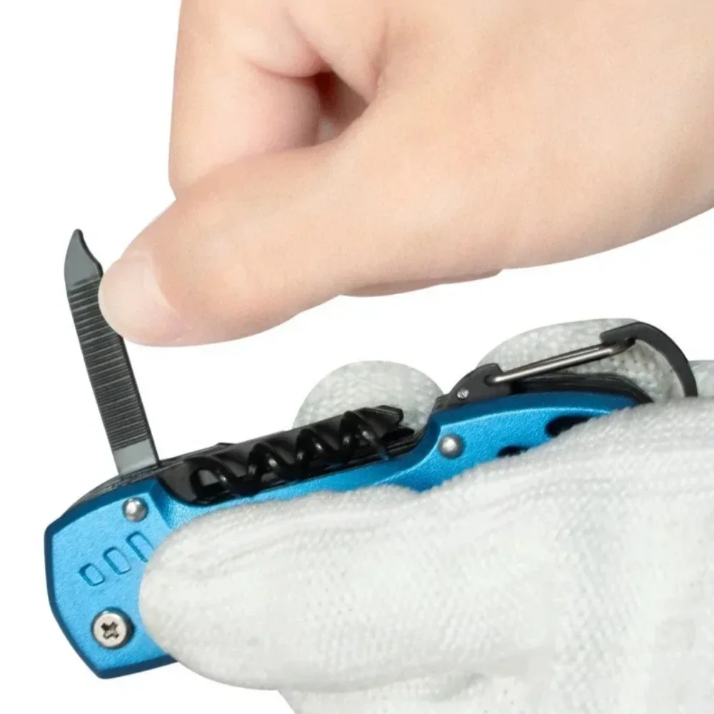 Multifunktionales Klappmesser aus Edelstahl mit Aluminiumlegierungsgriff – Geeignet für den Heimgebrauch und Outdoor-Camping (EDC-Werkzeug) – Detail 9