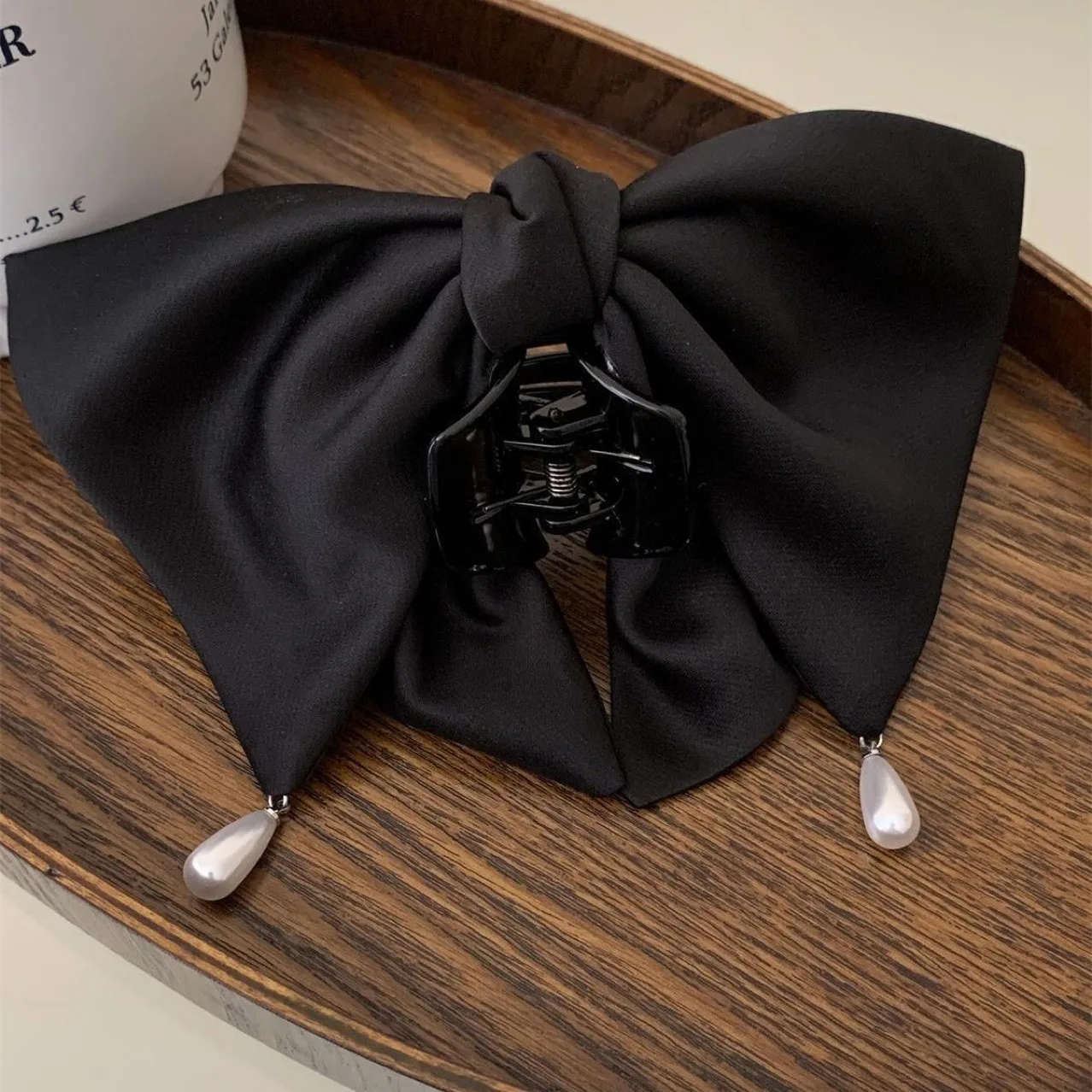 Fermagli per capelli con fiocco grande in raso Mollette per granchio piccolo Donne Ragazze Porta coda di cavallo Morsetti per capelli Forcine Accessori per capelli Moda