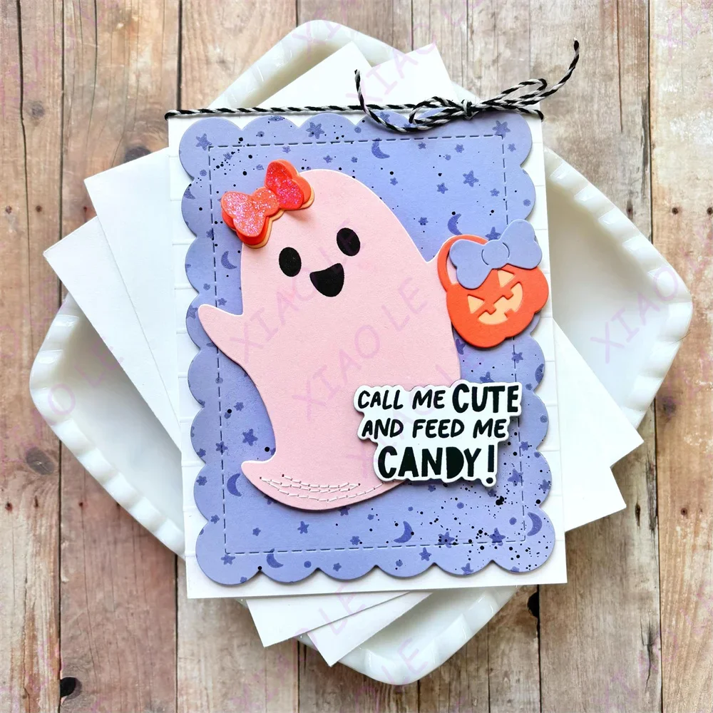 Happy Halloween Haunted Boo Metallo Fustelle Stencil per Scrapbooking Timbro Album fotografico Decorativo Goffratura Taglio Die Carta fai da te