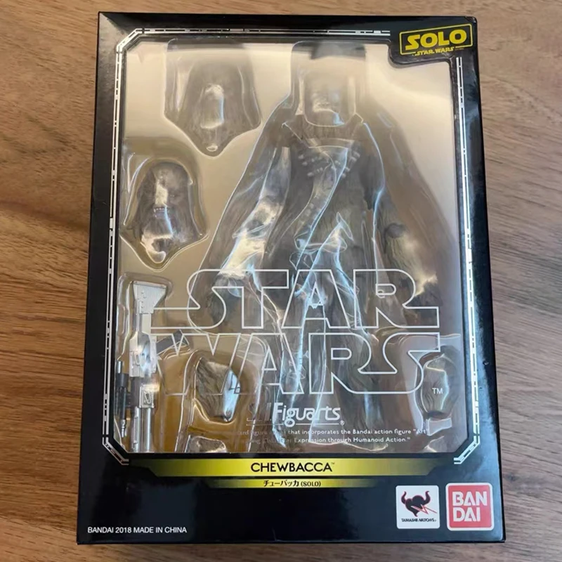 Bandai Solo Star Wars Anime Figure SHF Chewbacca Action Figure Collection Model Toy Figure Toys for Children Original Box