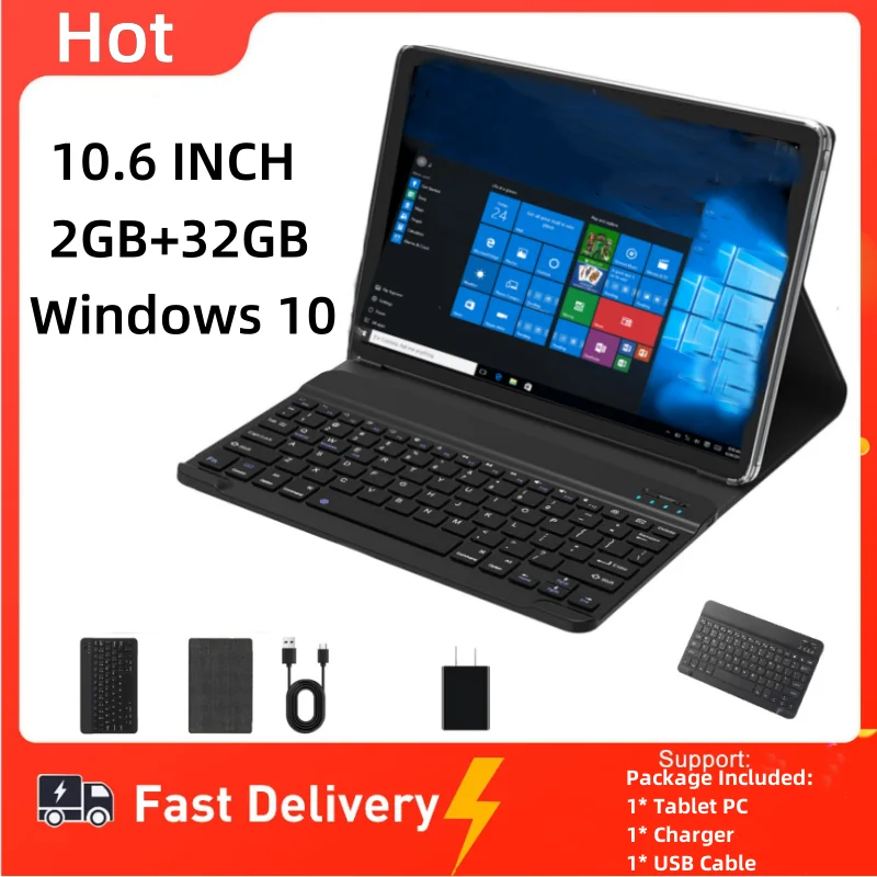 

10,6-дюймовый планшетный ПК с Windows 10 C24, 2 ГБ ОЗУ, 32 ГБ ПЗУ, двойная камера, WIFI, 6600 мАч, 1,33 ГГц, четырехъядерный процессор, 1366 x 768 IPS USB 3.0