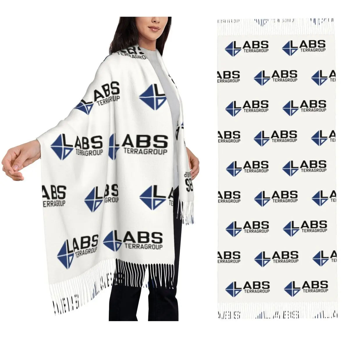 

Escape From Tarkov Labs Terragroup Шарф с кисточками Женские мягкие теплые шали и накидки Большая осенне-зимняя шаль