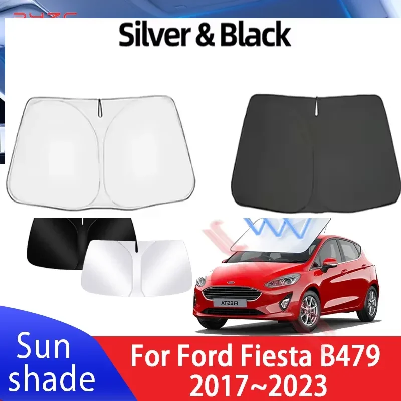 

Car Sun Visor For Ford Fiesta B479 2017~2023 2021 2022 MK7 Auto Front Windshield Sunshade Heat Insulation Summer Accessories