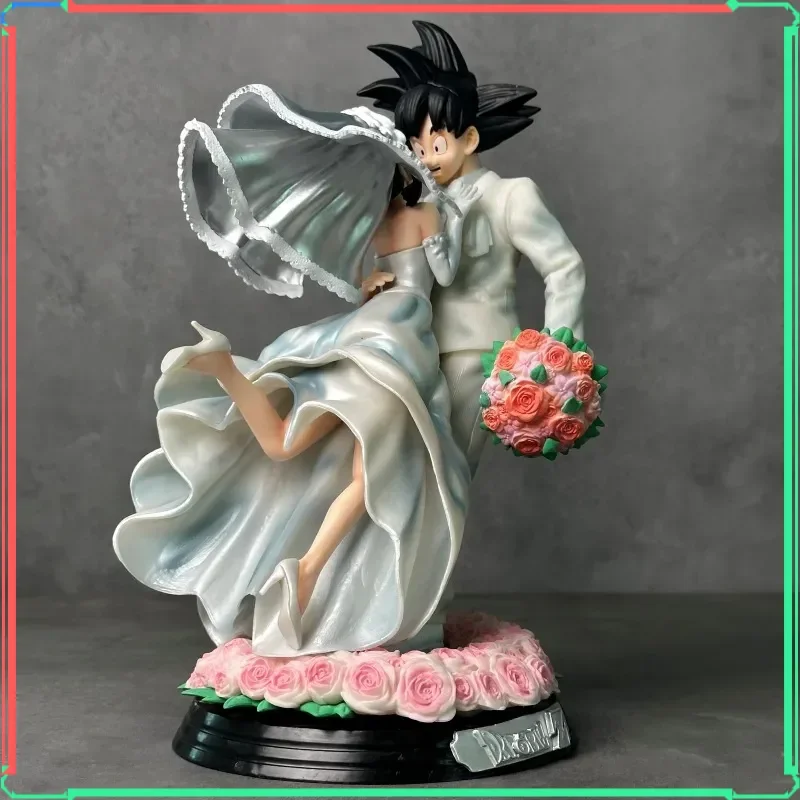 

Dragon Ball Z Son Goku & Chichi Wedding PVC Action Figure 31cm Collectible Model Couple Statue Ornament Gift for Fans