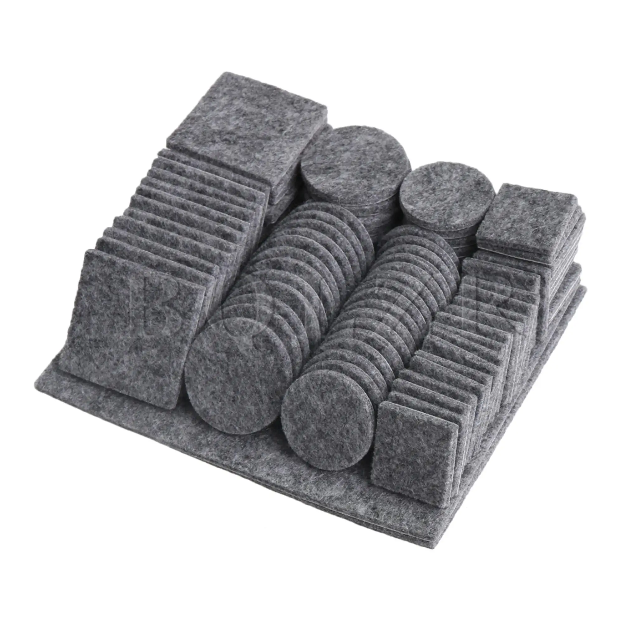 

BQLZR 98PCS Gray Self Adhesive Anti Scratch Floor Furniture Pads Felt Pads Kit