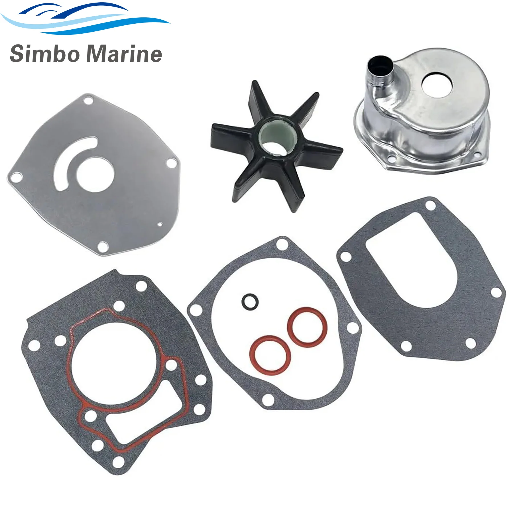 Fits for Mercury Mariner 4-Stroke 40-150 HP Outboard Engines Water Pump Impeller Repair Kit 47-43026Q06 47-8M0100526 47-43026T10