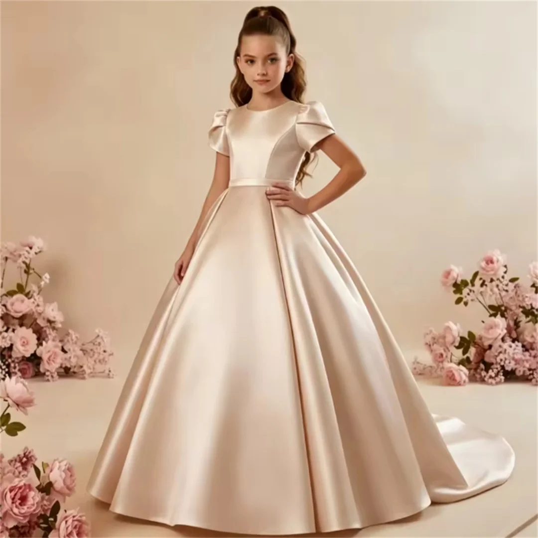 robe-de-demoiselle-d'honneur-blanche-pour-mariage-avec-nœud-longue-robe-en-satin-elegante-pour-premiere-communion-bal-fete-d'anniversaire