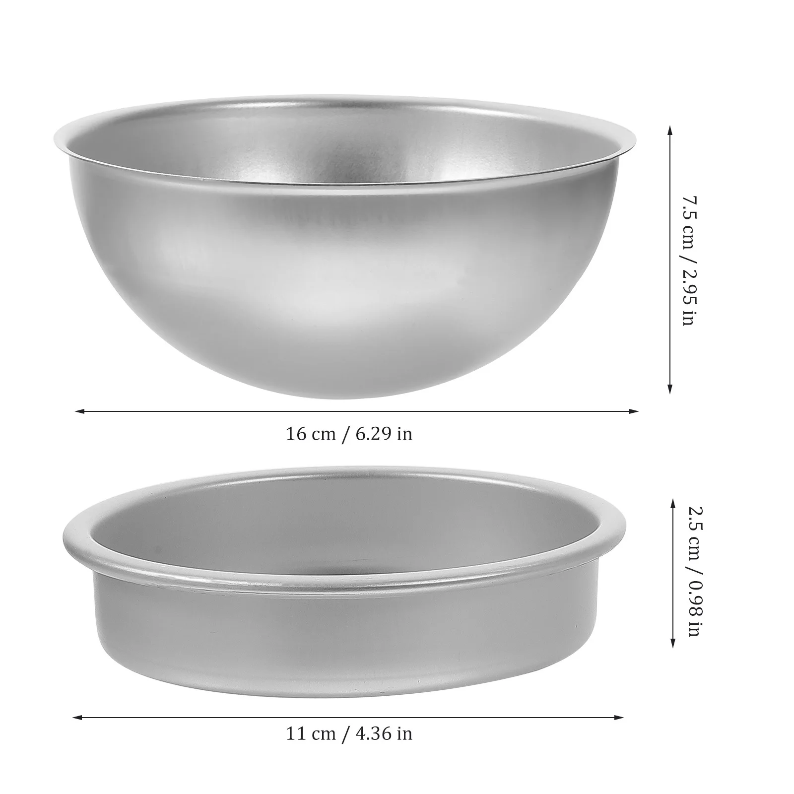 

2 set Semicircle Shape Cake Mold Aluminum Alloy Baking Pan For Football Mousse Cheesecake Diy Dessert Lightweight Smooth