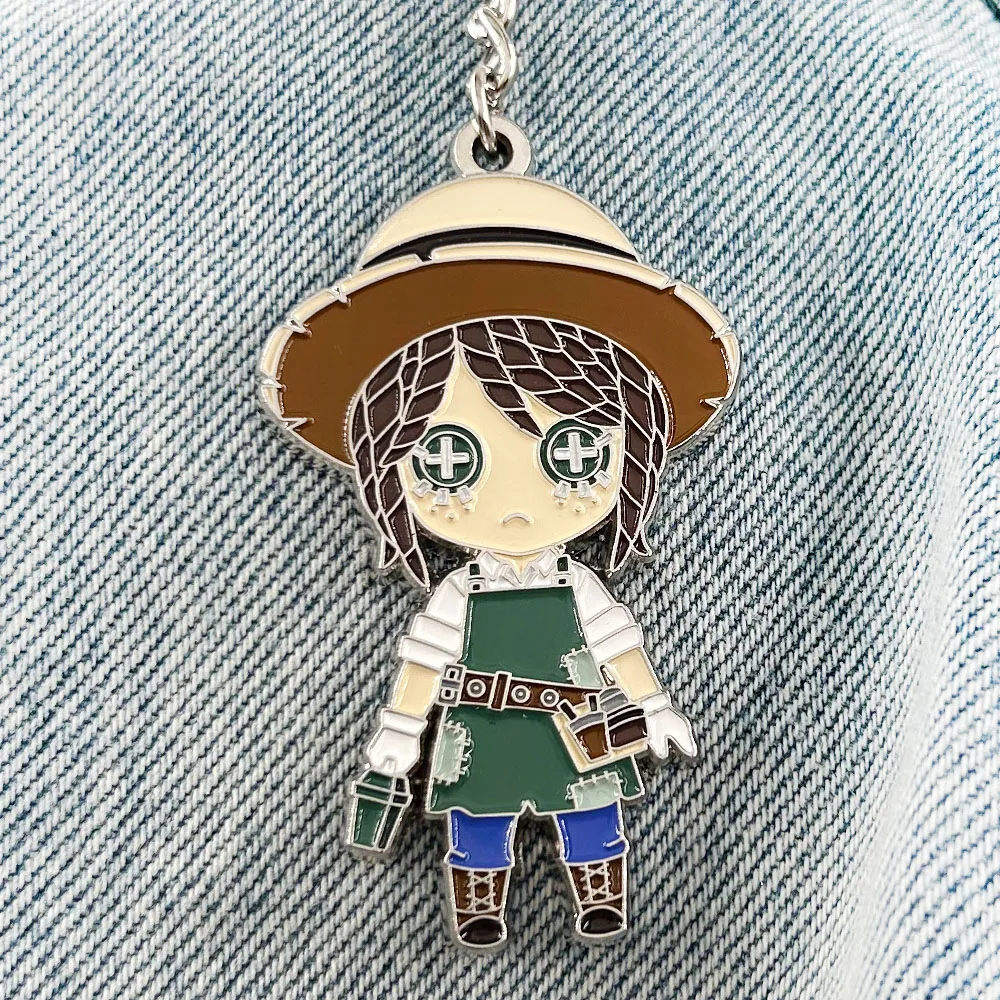 الهوية الخامس المفاتيح إيما وودز المفاتيح البستاني القش قبعة فتاة الطرفية قلادة ألعاب جمع تذكارية