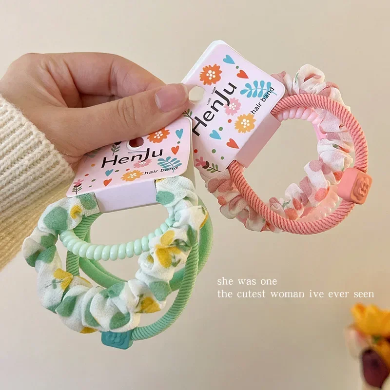 4pcs/Set New Cute Bowknot Headbands Girls Elastic Hair Bands Hair Accessories for Women Cartoon Bows Headwear Ornaments