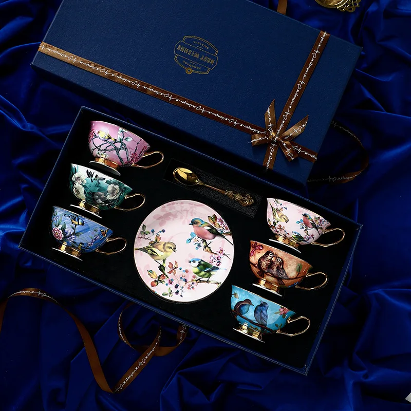 European coffee cup high-end exquisite ceramic bone china cup high-end afternoon tea set wedding gift box