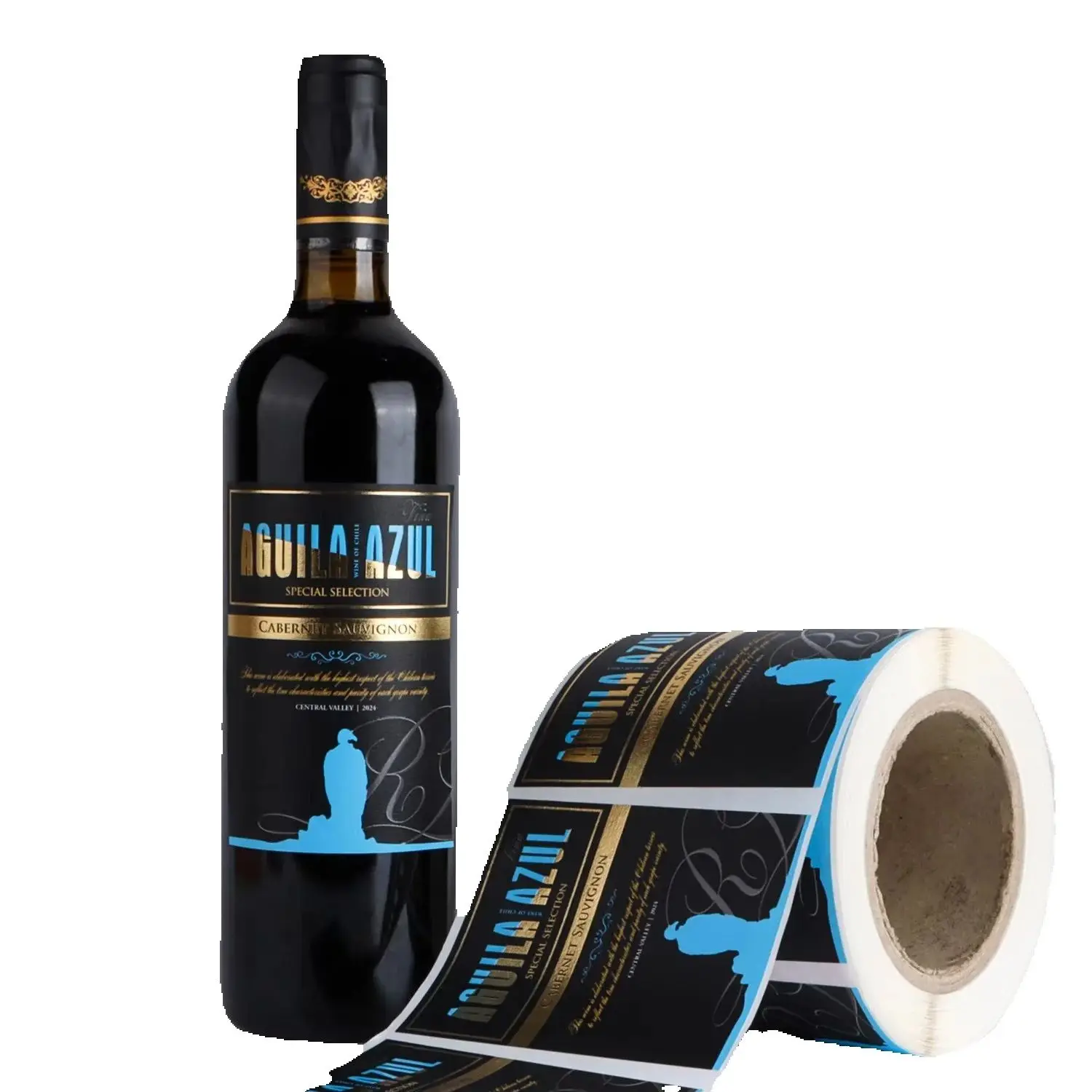 

на заказ | Роскошная черная текстурированная бумажная этикетка для вина | Рельефная наклейка на бутылку виски из золотой фольги для стеклянных бутылок