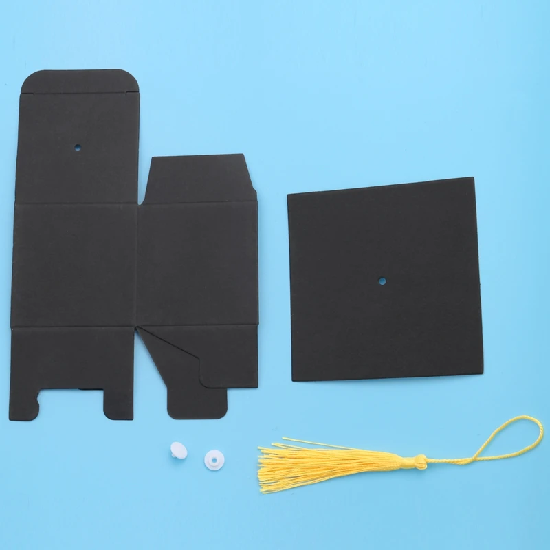 Graduation Decorations 50PCS Graduation Candy Box DIY Grad Cap Box For Graduation Gift Graduation Party Favors Decor