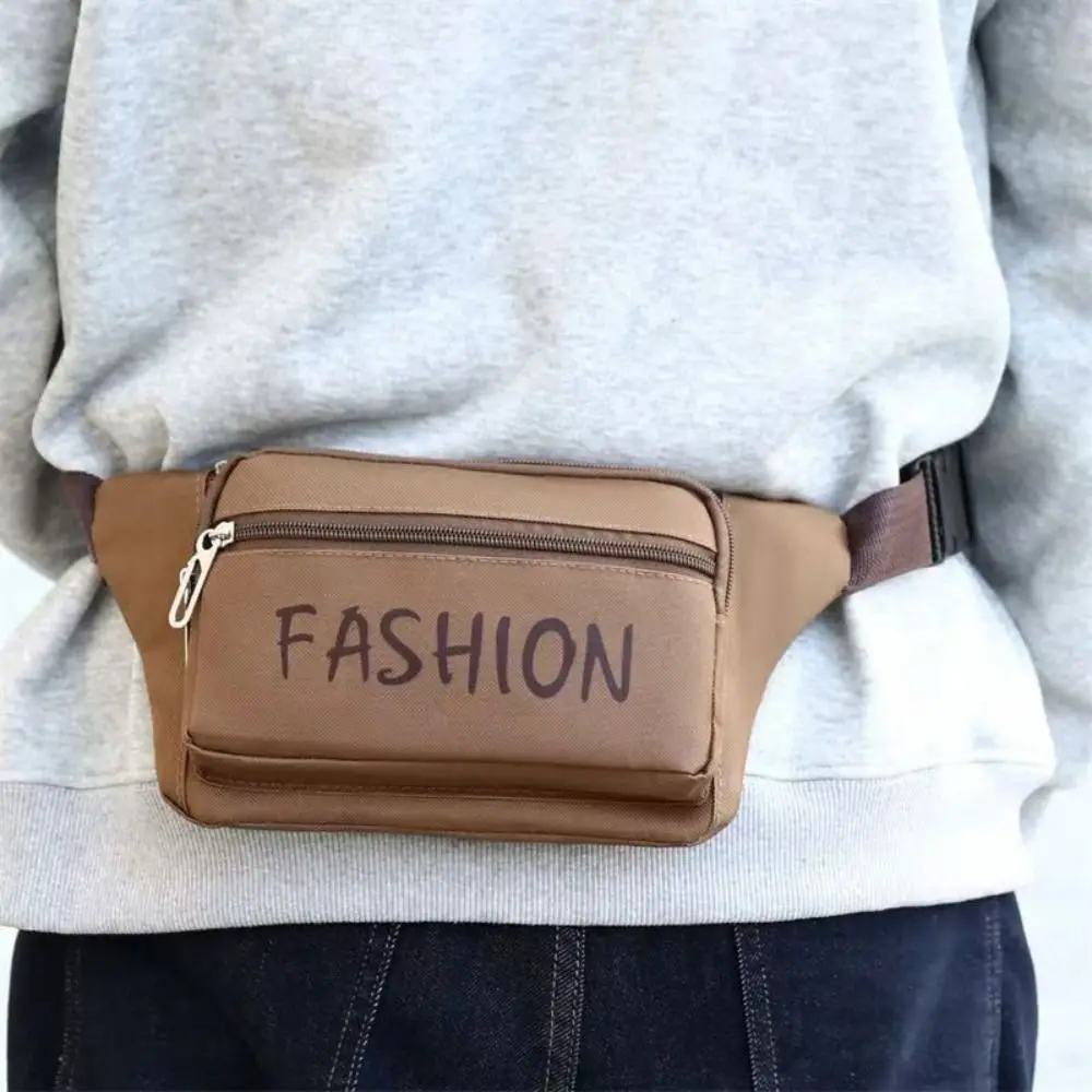 

Oxford Cloth Trade Waist Bag Multifunctional Khaki Black Brown Green Crossbody Bags Large Capacity Sports Chest Bag Unisex