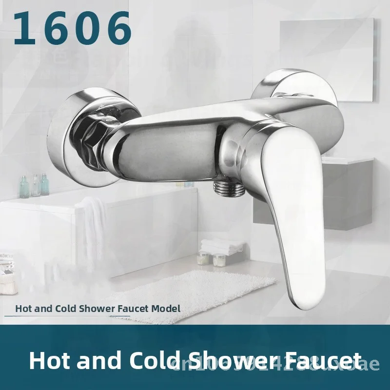 

All Copper Triple Faucet Shower Bathtub Mixing Valve Wall Mounted Concealed Water Heater Set Hot And Cold Modern Bathroom