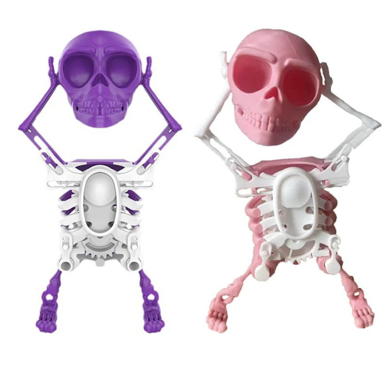 

Новый танцующий скелет, человек, качающаяся голова скелета, игрушка, забавная кукла, маленькие игрушки, креативные новые украшения, забавные страшные подарки на Хэллоуин
