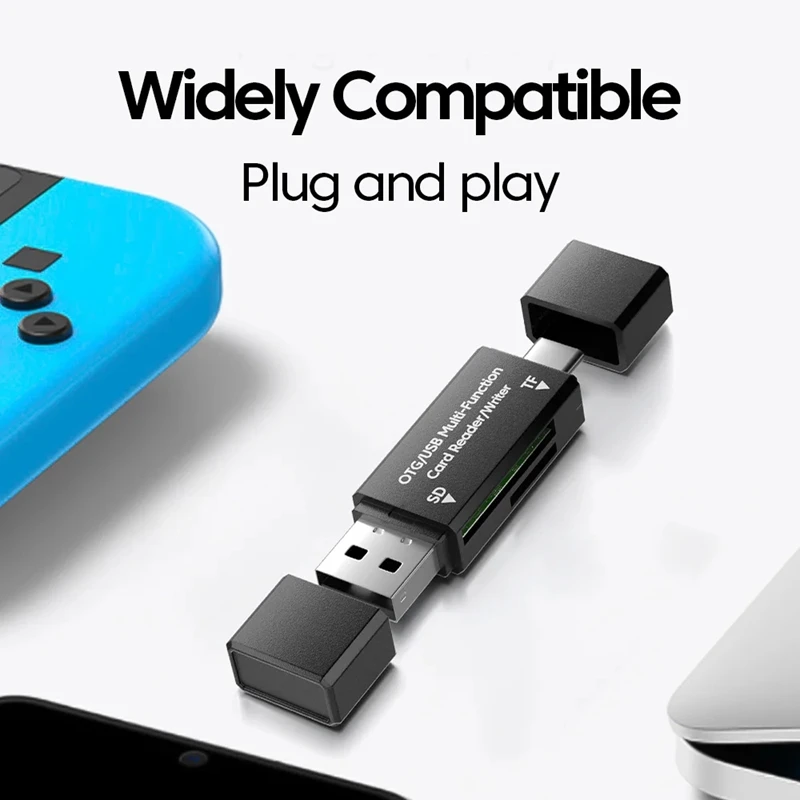 USB2.0 OTG 2-in-1 USB/Type C To SD TF Memory Card Reader Adapter Connector for iphone 15 16 Samsung Phone PC Laptop Accessories