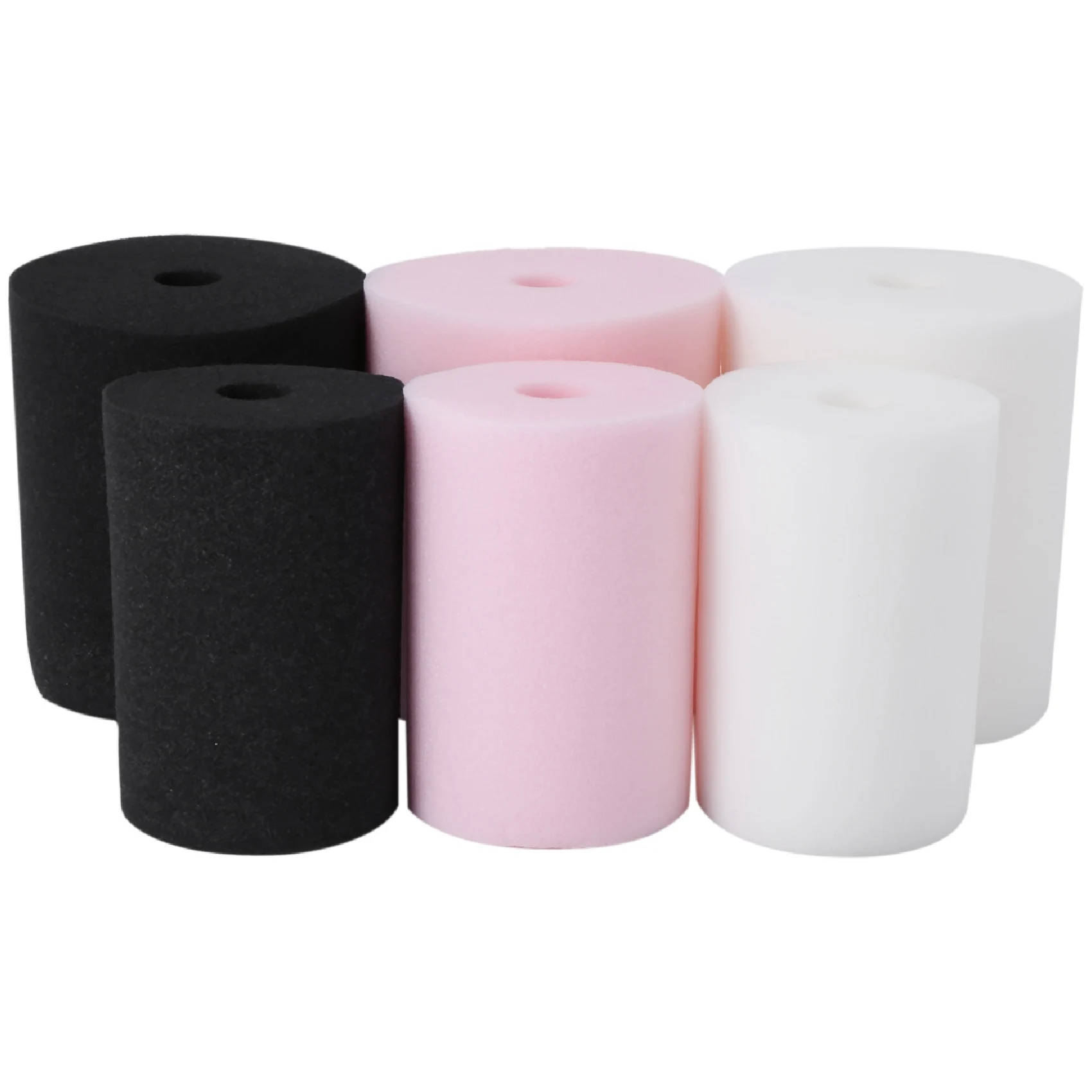 A45I 6 Pcs Cup Turner Foam Tumbler Inserts for 3/4 Inch PVC Pipe Tumbler 10 Oz To 40 Oz Tumblers Crafting (Black/White/Pink)