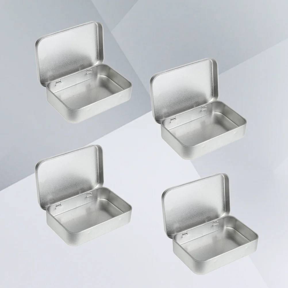 

24Pcs Mini Rectangular Metal Empty Tins Portable Storage Case Small Box for Eye Shadow Lip Balm Camping Travel