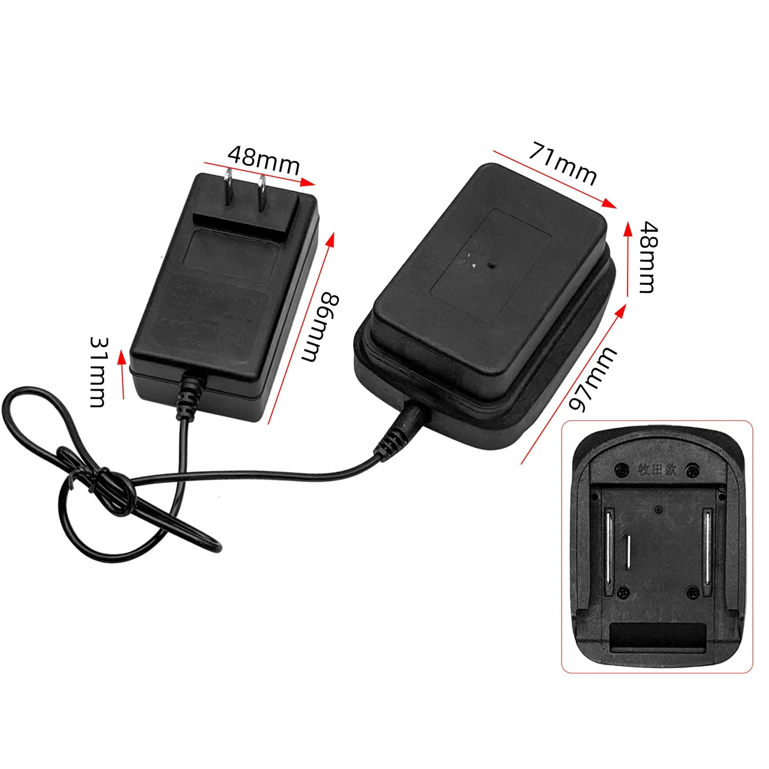 

1 шт., разъем адаптера зарядного устройства для BL1830 BL1840 BL1860, 18 В, литий-ионный аккумулятор, разъем для крепления питания, инструменты «сделай сам»