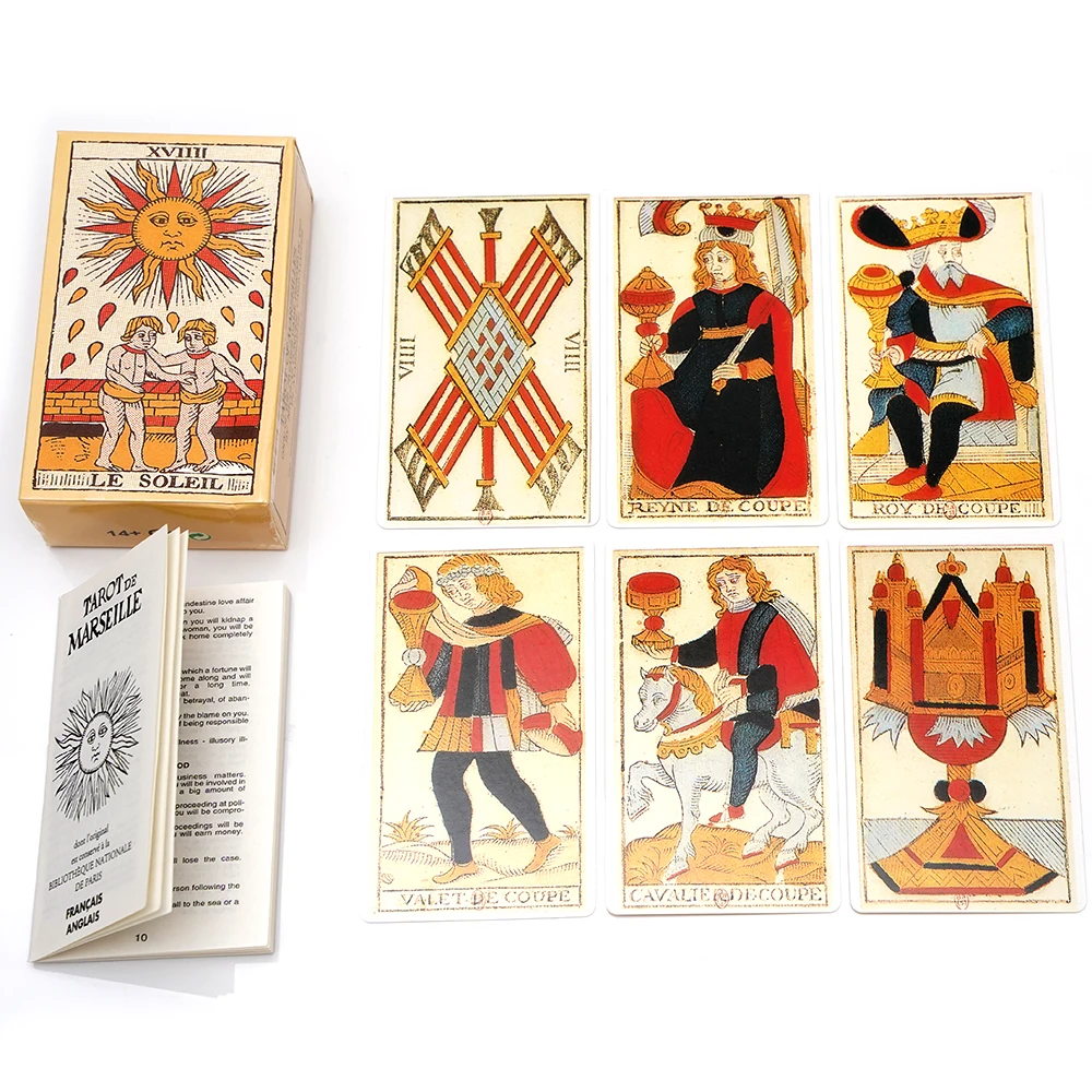

Français Tarot de Marseille Tarot Cards de Conver 78 Lames booklet French 78 Card of The Tarot de Marseille Published Board Game
