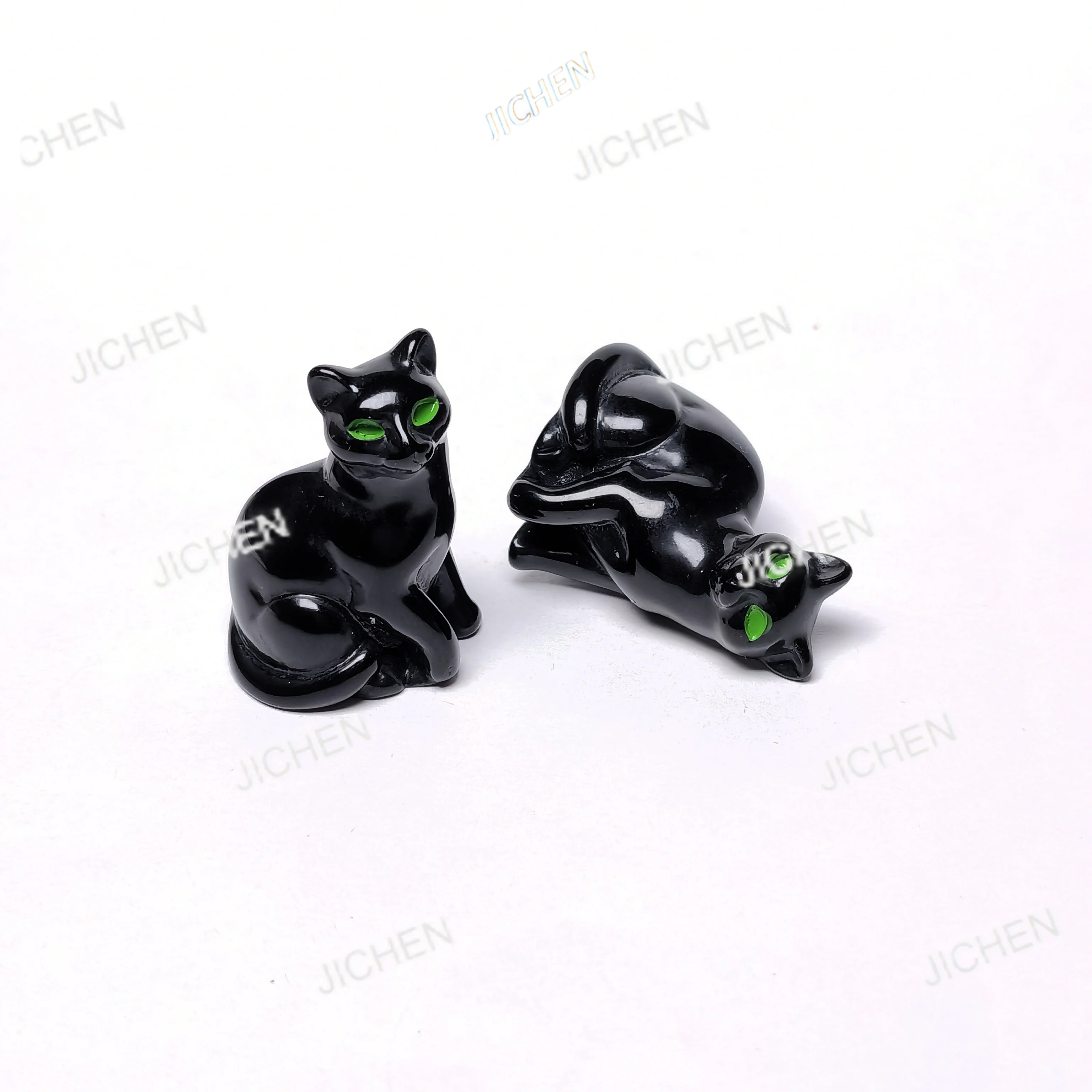 

Серия статуэток 3D-кошек JC Black: подвеска-котенок из смолы для кукольного домика, декор для стола, дома, автомобиля