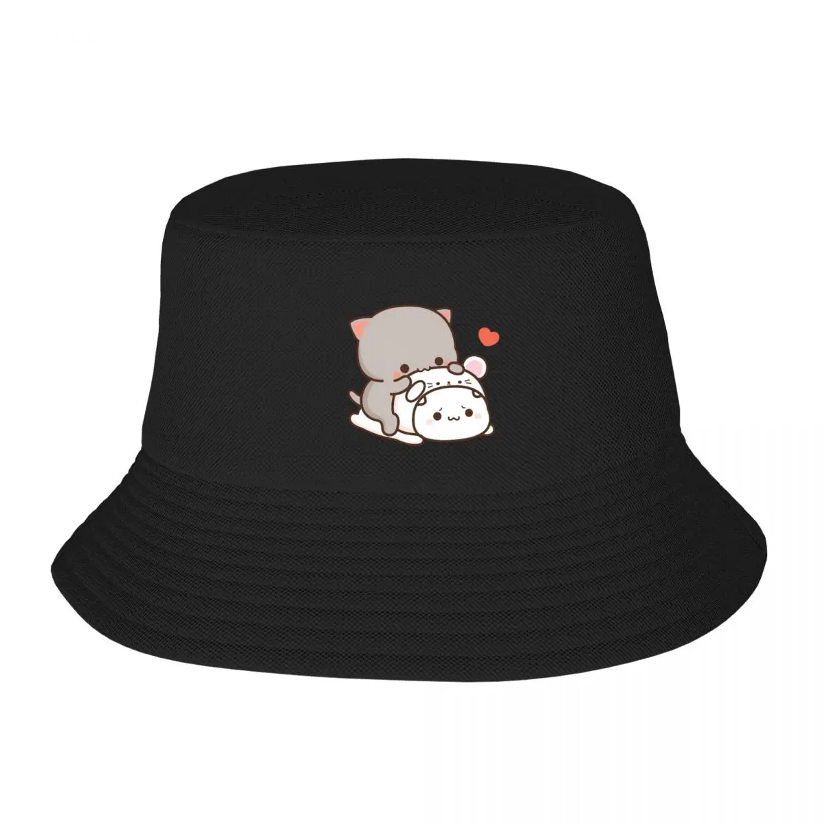 Peach And Goma Mochi Cat Adult Fisherman's Hat Bob Bucket Hats Men Women Caps fisherman Hat Girl Boy Hat