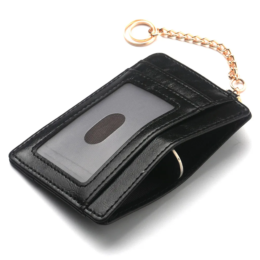 New Key Chain Card Wallet Slim ID Bank Purse Wallet Credit Card Organizer Portable Small Ultra-thin Short Coin Purse