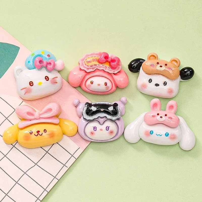 10 Stuks Nieuwe cartoon animal wearing glasses Serie Hars Plakboek Diy Sieraden Kinderen Cadeau Haarspeld Accessoires