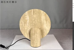 Brass stone desk lamp, width 29, height 36, depth 11CM