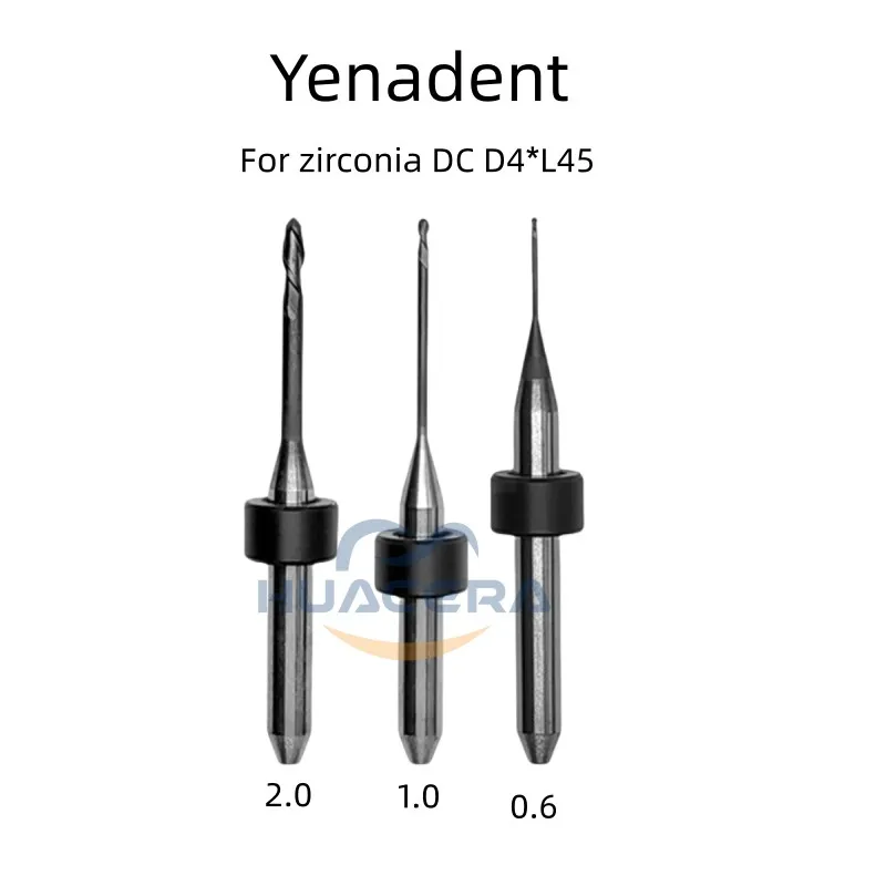 Yenadent Milling Cutter 45mm Zirconia Block DC Coating CADCAM PMMA PEEK Dental Tool Milling Machine Cutter Milling Burs