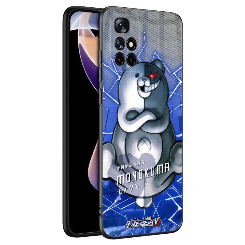 Anime Danganronpa Phone Case For Xiaomi Redmi Note 7 8 8T 9 9S 10 10S 10T 11 11S 4G 11E 11T Pro 5G Soft TPU Black Cover