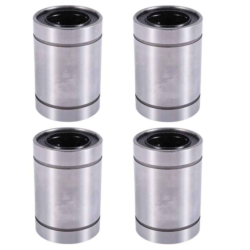 4X LM25UU 25Mmx40mmx59mm Double Side Rubber Seal Linear Motion Ball Bearing Bushing