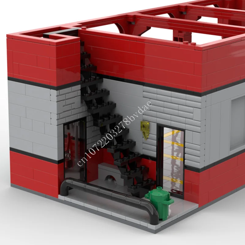 521 pcs Parkplatz modular moc kreative Straßen ansicht Modell Bausteine Architektur DIY Bildung Montage Modell Spielzeug Geschenke