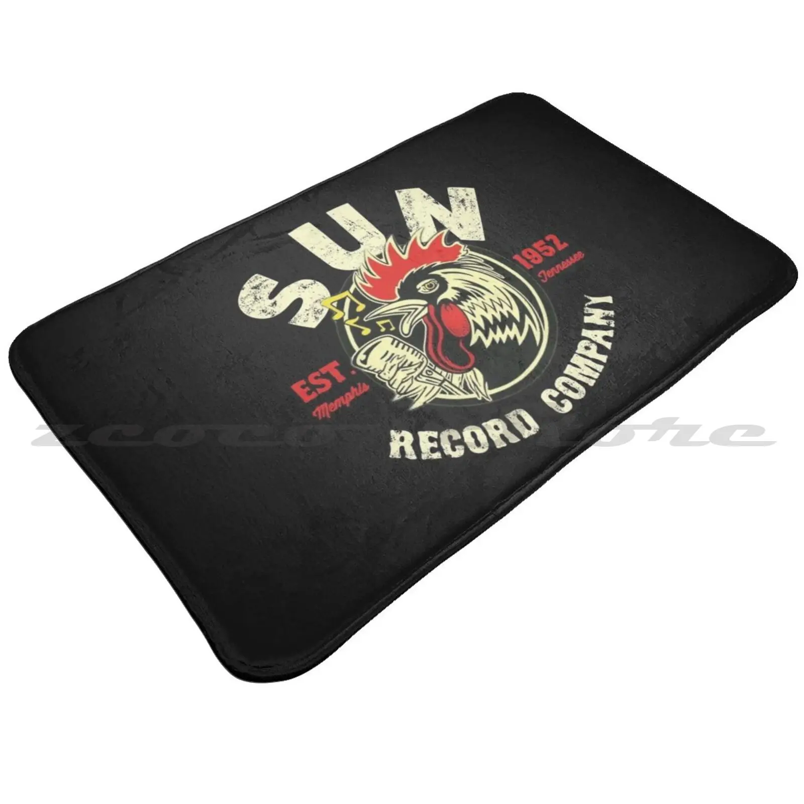 Sun Records Rocknroll Est. 1952 T-Shirt Carpet Water Absorb Non-Slip Door Mat Rocknroll Jonny Cash Elvis Presley 1952 Rumble