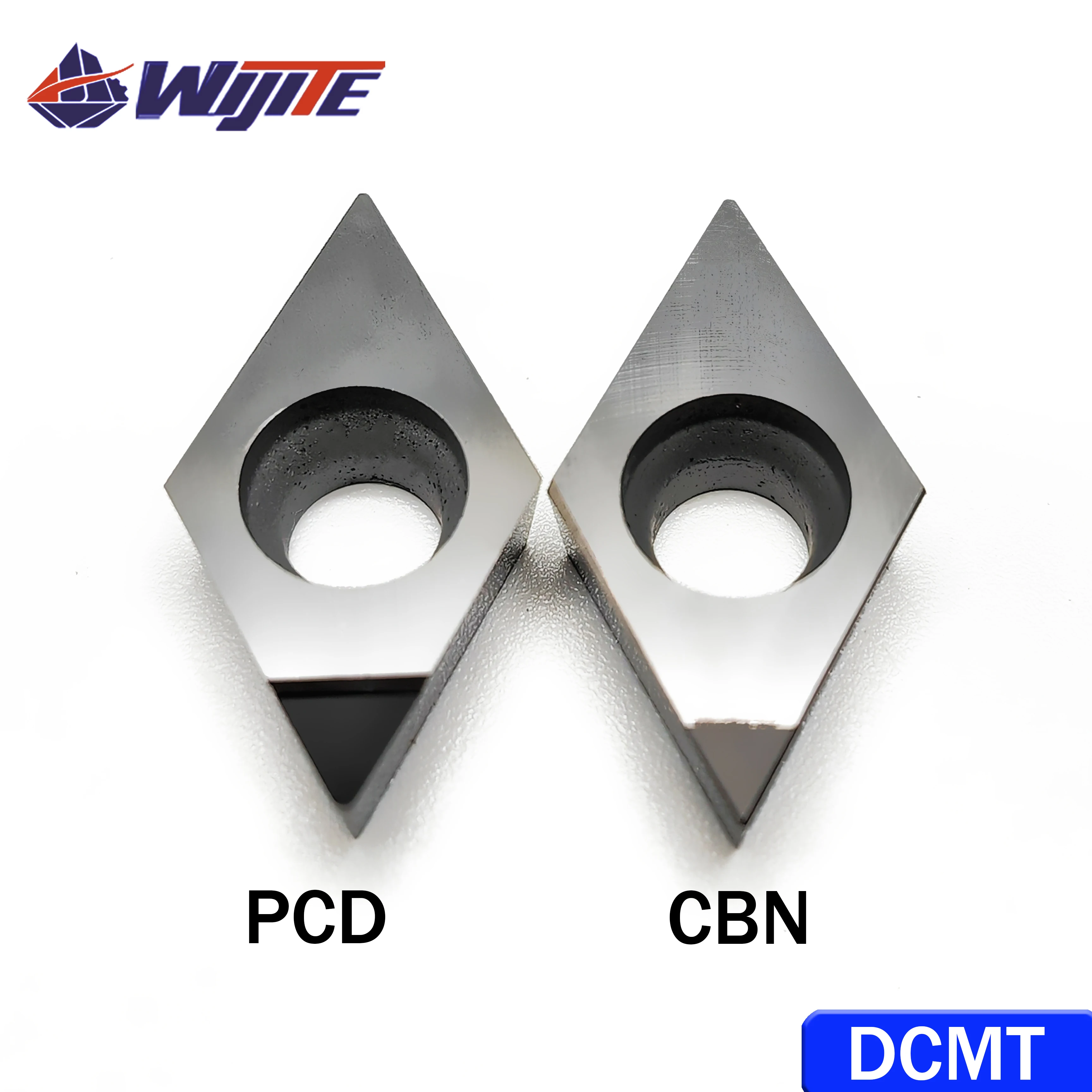 DCMT CBN Cubic Boron Carbide tool DCMT07 DCMT11 Machining hard steel and cast iron PCD turning tool for aluminum copper 10PCS