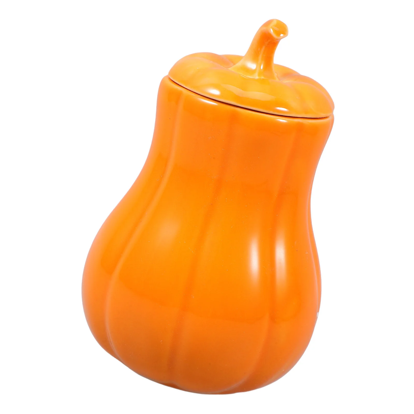 Ceramic Pumpkin Storage Jar Decorative Tea Canister Candy Container Sealed Kitchen Counter Snack Jar Ceramic Jars