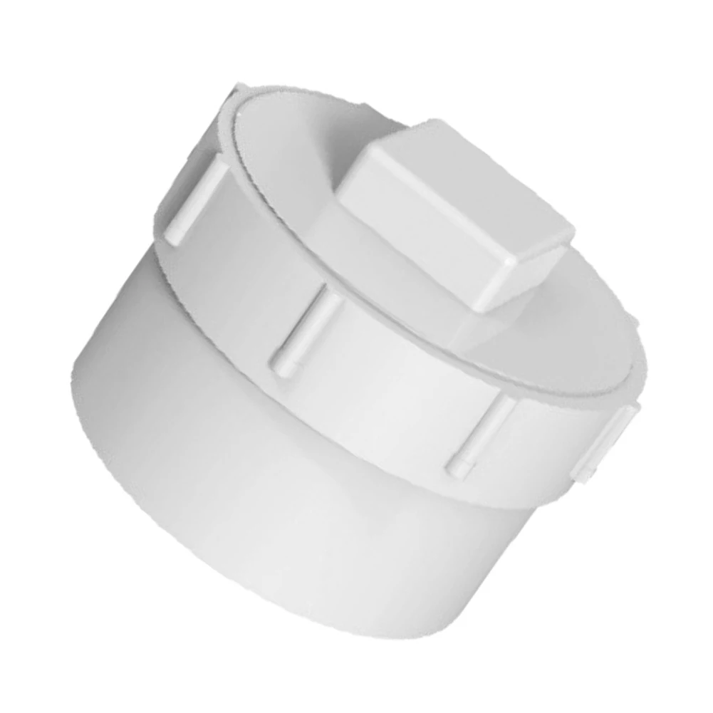 Drain Cleanout Adapter 4 Inch PVC for Integration into Drain Pipe Runs Serving Domestic Outdoor Areas and Recreational Vehicles
