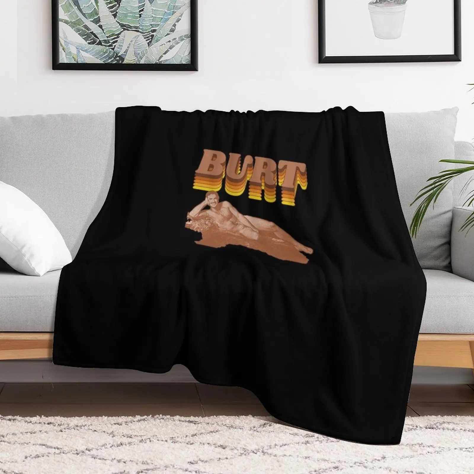 Burt Reynolds Warmest Regards Retro FanArt T-Shirt Throw Blanket