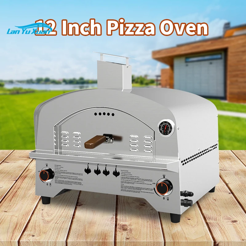 New Pizza Baking Machine Rotating Roaster Oven Portable Commercial Built - in ovens Home Pizza Gas Oven