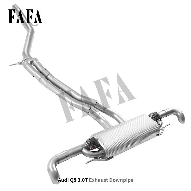 High Performance Cat Back Exhaust System for  Q8 3.0T Stainless Steel Downpipe Tail Section New Condition