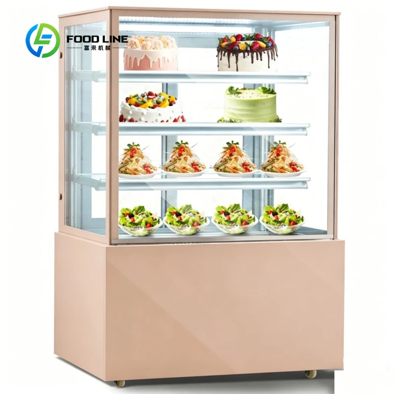 Customized Commercial Glass Cake Display Refrigerator Countertop Chiller Refrigerated Showcase Display Cabinet Freezer Case