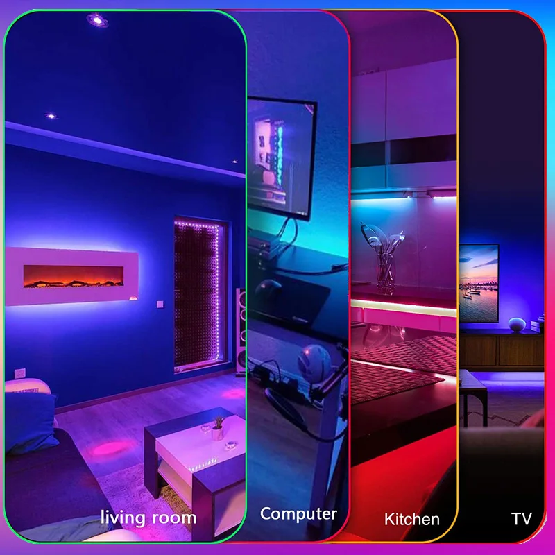 DIY Clipping RGBIC Neon Light with WIFI Neon strip Tuya APP Neon Rope Light Music Sync Game E-sports Living Room Bedroom Decor