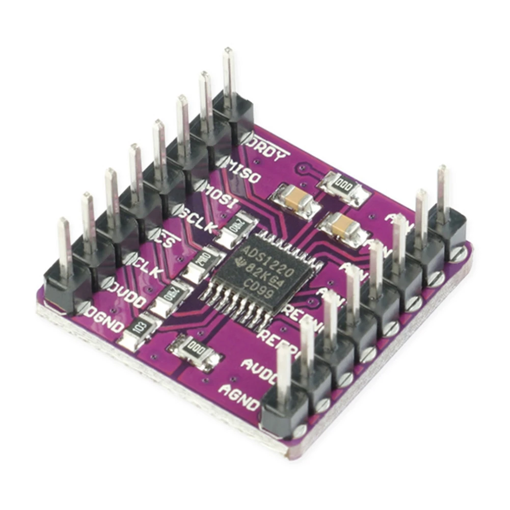 RA-CJMCU-1220 ADS1220 ADC 24 Bit A/D Converter Module I2C Low Power 24 Bit Analog-To-Digital Converter Sensor