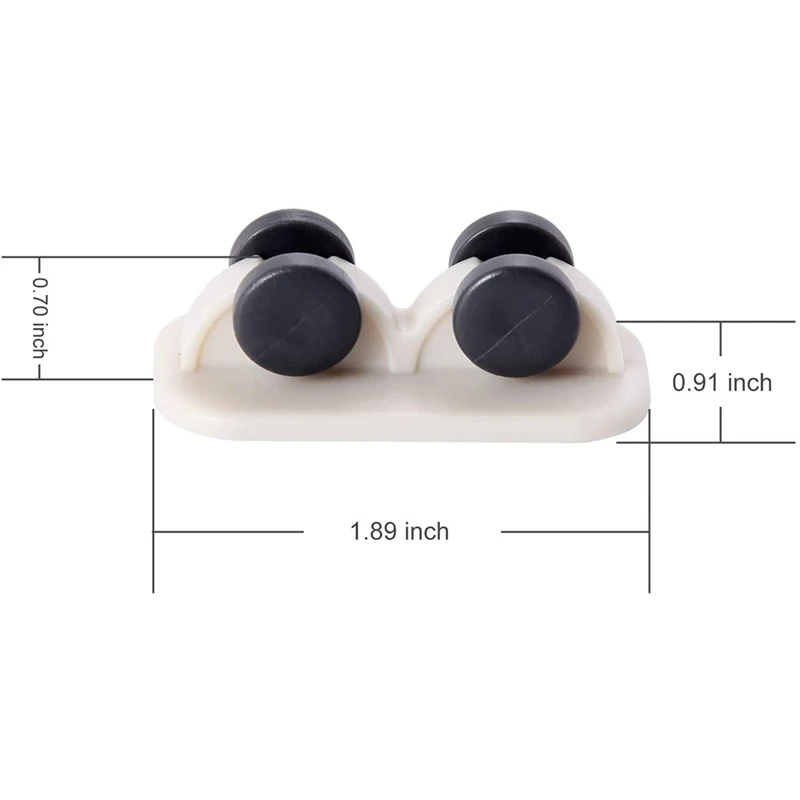 ABRE-16 Pezzi Ruote girevoli autoadesive per carichi pesanti su ruote Mini ruote Piccole rotelle non girevoli Puleggia in plastica