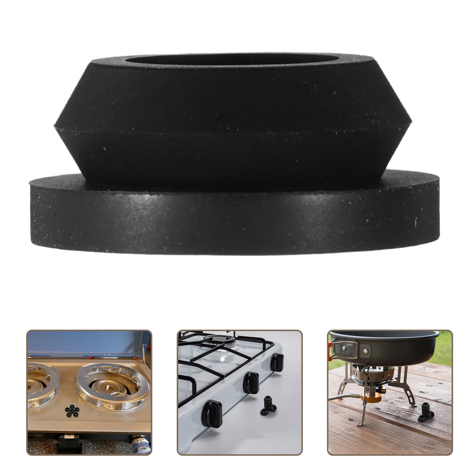 

6pcs Rv Stove Top Grommet Kit Rubber Feet Pads For Camper Trailer Cooktop Grates Replacement Parts Burner Mounting Gasket Home