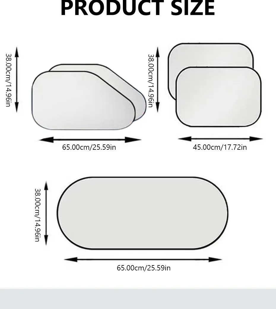 SEAMETAL Auto-Seitenfenster-Sonnenschutz, faltbar, für vordere und hintere Fenster, Sonnenschutzvorhang, Heckscheibe, Sommer-Sonnenschutzabdeckung – Detail 3