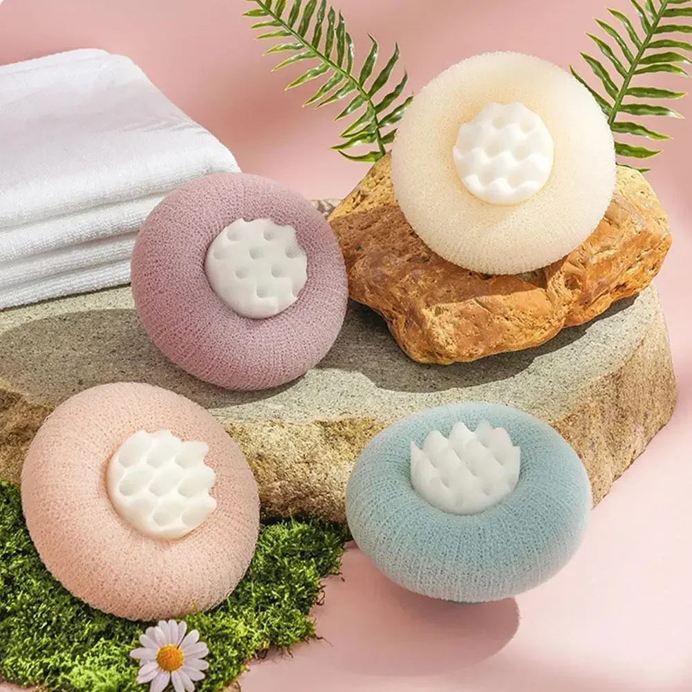 Bath Towel Scrub Bath Massage Bath Ball With Sucker Wipe Towel Rub  Back Mud Brush Sponge Brush