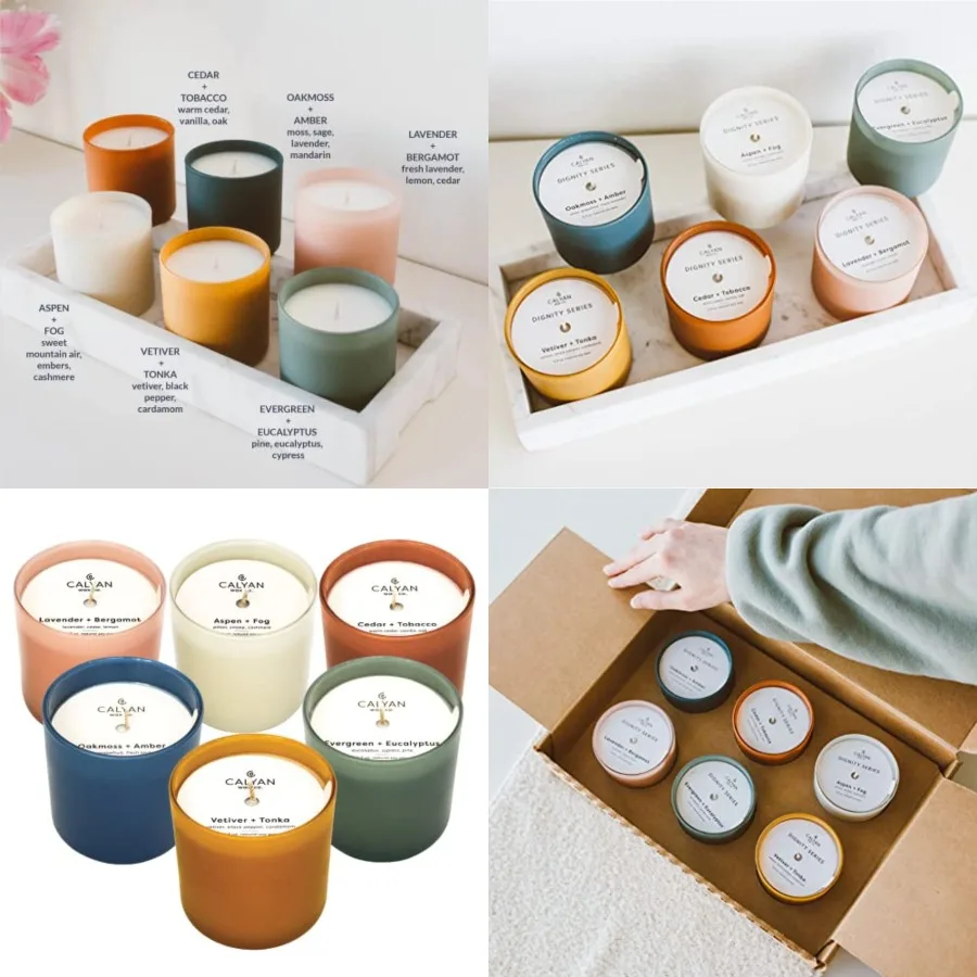 

Dignity Series Scented Candle Gift Set - 6 Scented Candles - 35 Hour Burn - Luxury Non Toxic Soy Wax Candles - Long Lasting Col